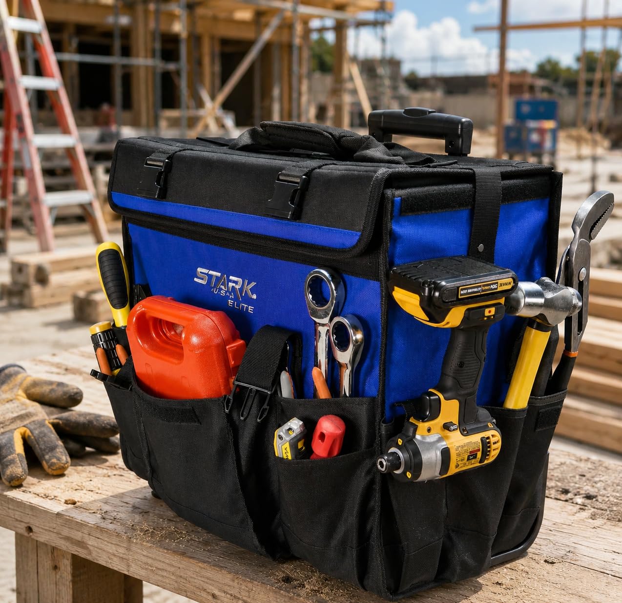 SDSGs アウトドアテーブル&バリスティクス　ストレージバッグセット Amazon.com: Stark USA 20-Inch Rolling Tool Bag with Wheels, Heavy